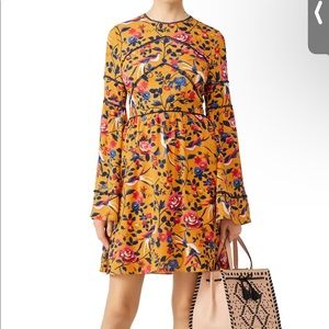 Tanya Taylor 2 Yellow Printed Caterina Dress